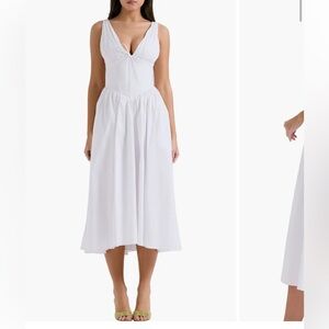 House of cb white corset dress